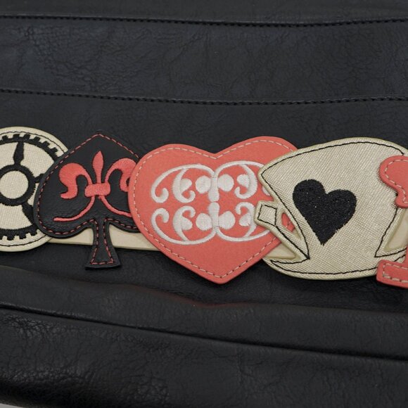 Danielle Nicole Black Through the Looking Glass Alice in Wonderland Clutch - Picture 6 of 8